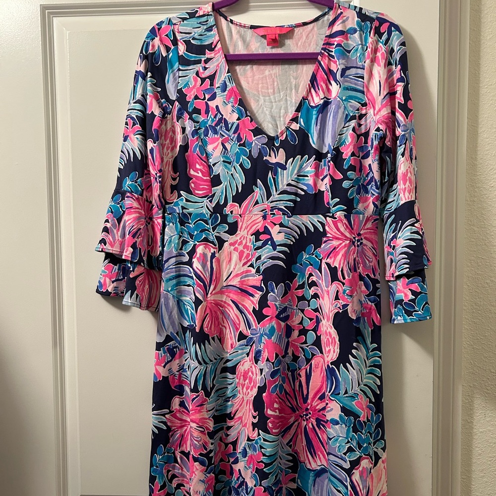 Lilly Pulitzer Raina dress multi garden getaway